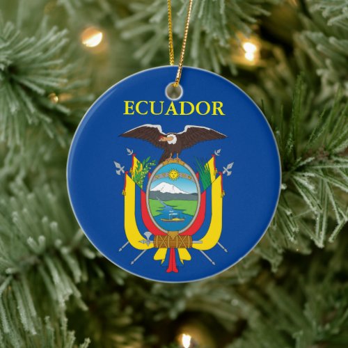 Ecuador Ceramic Christmas Ornament