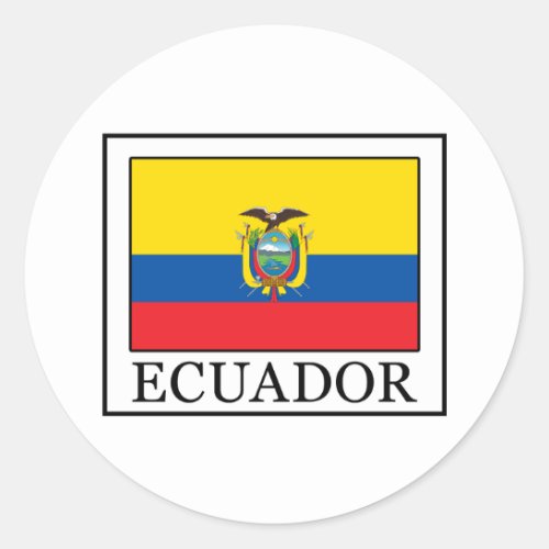 Ecuador Classic Round Sticker