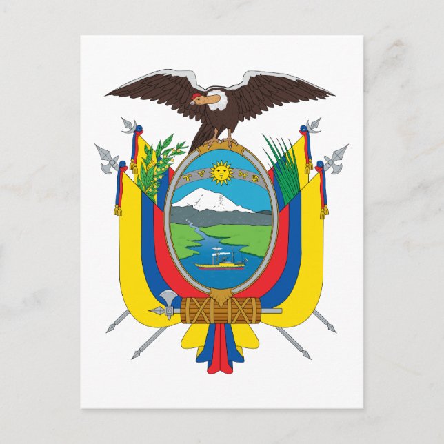 Ecuador Coat of Arms Postcard (Front)
