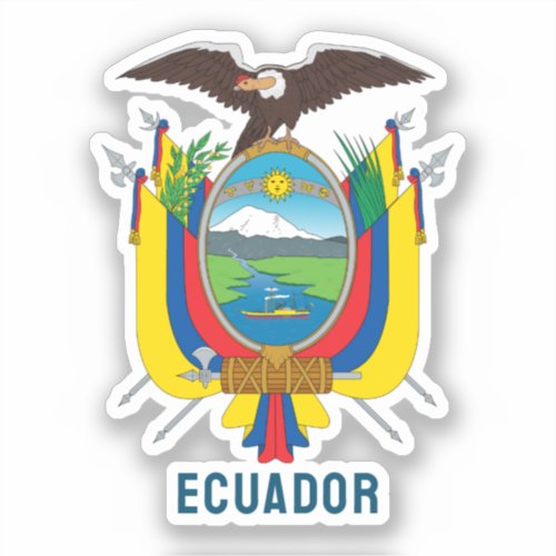 Ecuador coat of arms sticker