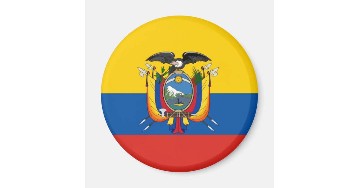 Ecuador country flag symbol long magnet | Zazzle.com