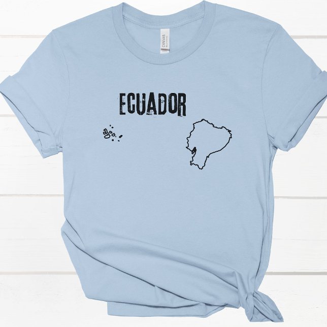  Ecuador Country Map Line Ecuadorian Outline Shape T-Shirt (Creator Uploaded)