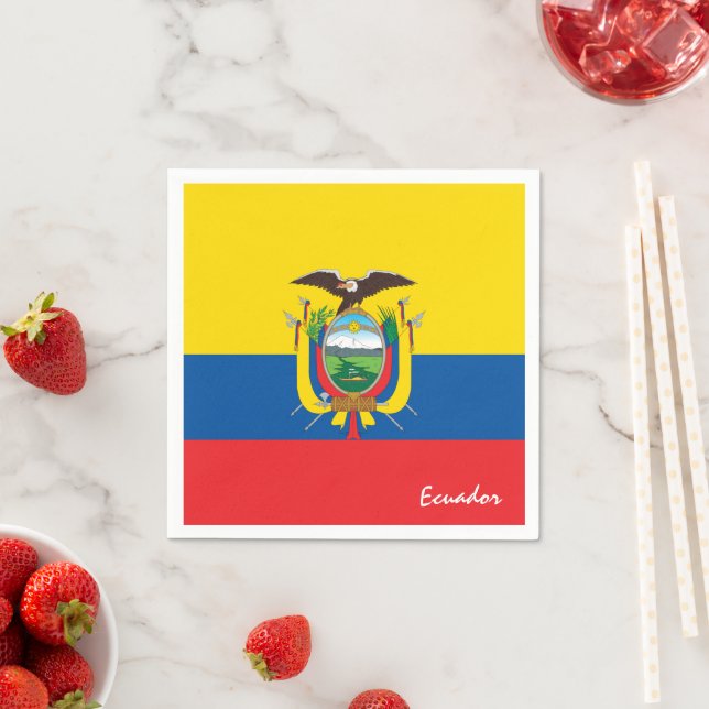 Ecuador & Ecuador Flag party fashion /sports fans Napkins (Insitu)