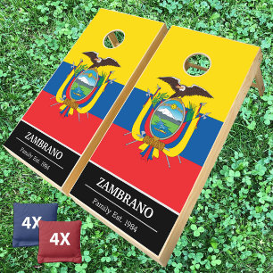 Ecuador & Ecuador Flag personalized / Family fun Cornhole Set