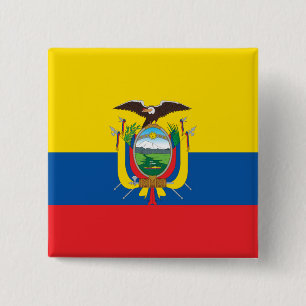Ecuador (Ecuadorian) Flag Button