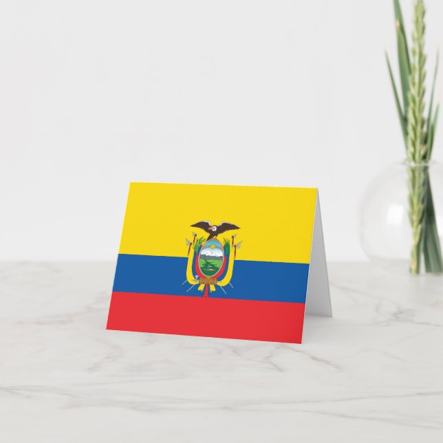 Ecuador (Ecuadorian) Flag Card (Front)