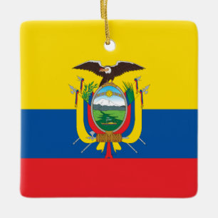 Ecuador (Ecuadorian) Flag Ceramic Ornament