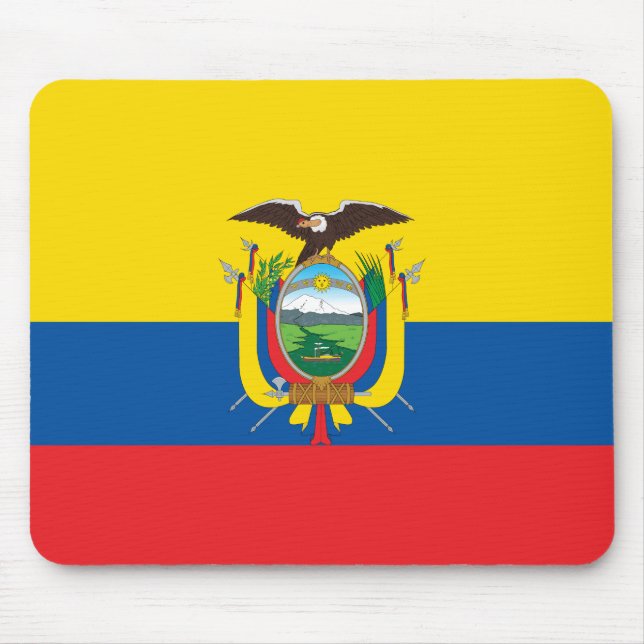 Ecuador (Ecuadorian) Flag Mouse Pad (Front)