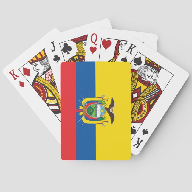 Ecuador (Ecuadorian) Flag Poker Cards (Back)