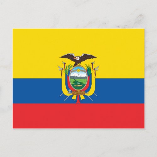 Ecuador Ecuadorian Flag Postcard