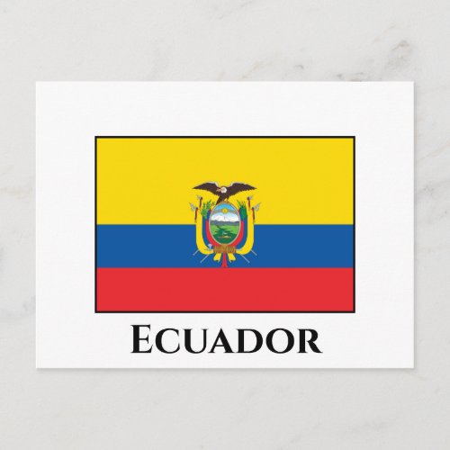 Ecuador Ecuadorian Flag Postcard