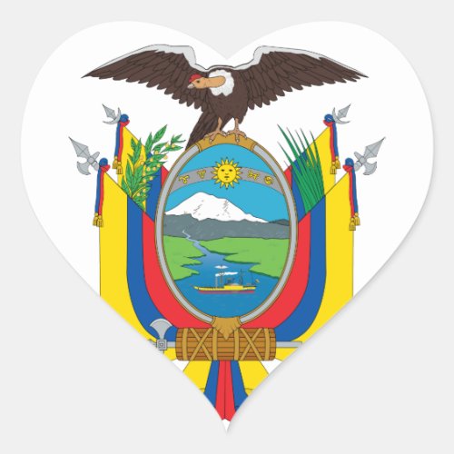 ecuador emblem heart sticker