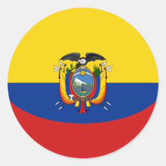 Ecuador Fisheye Flag Sticker