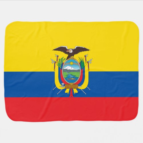 Ecuador Flag Baby Blanket