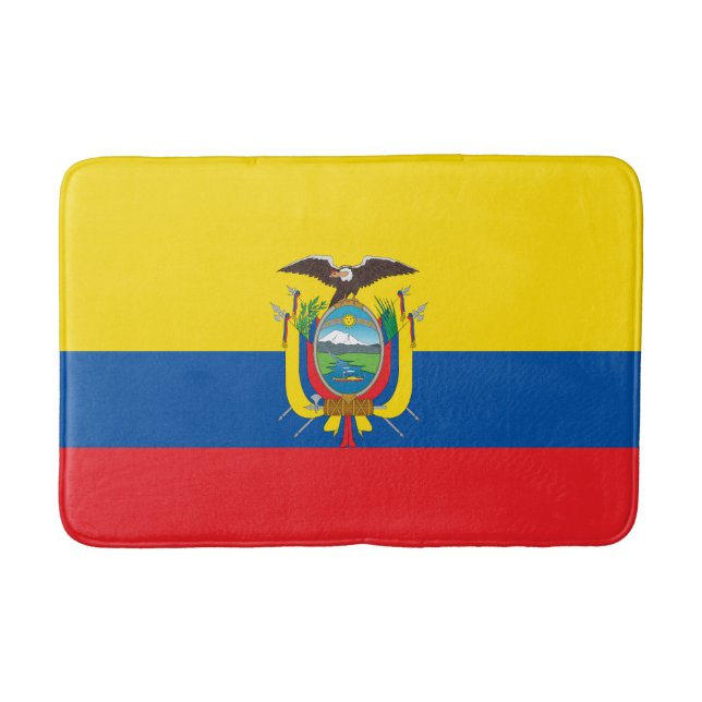 Ecuador Flag Bath Mat (Front)