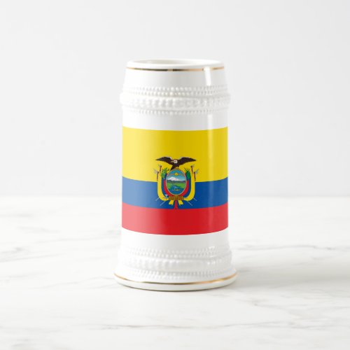 Ecuador Flag Beer Stein