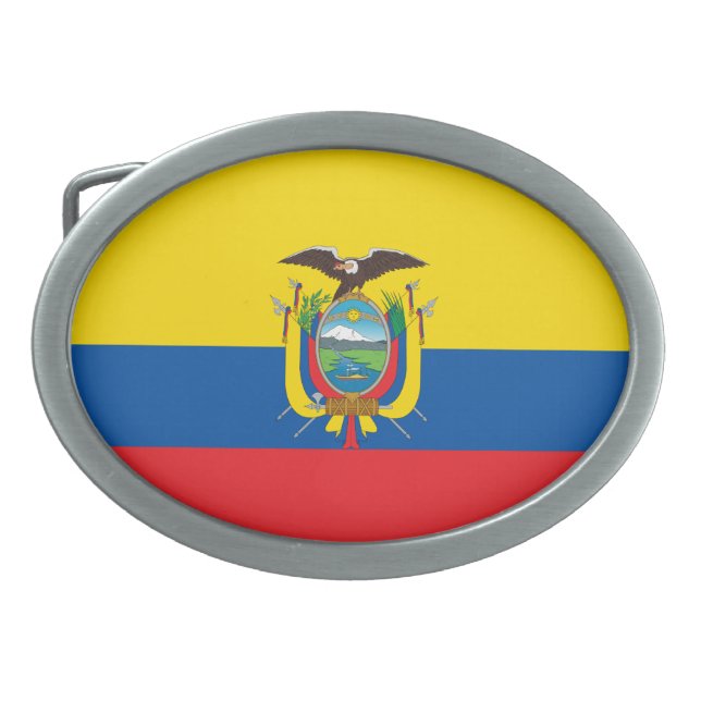 Ecuador Flag Belt Buckle (Front)