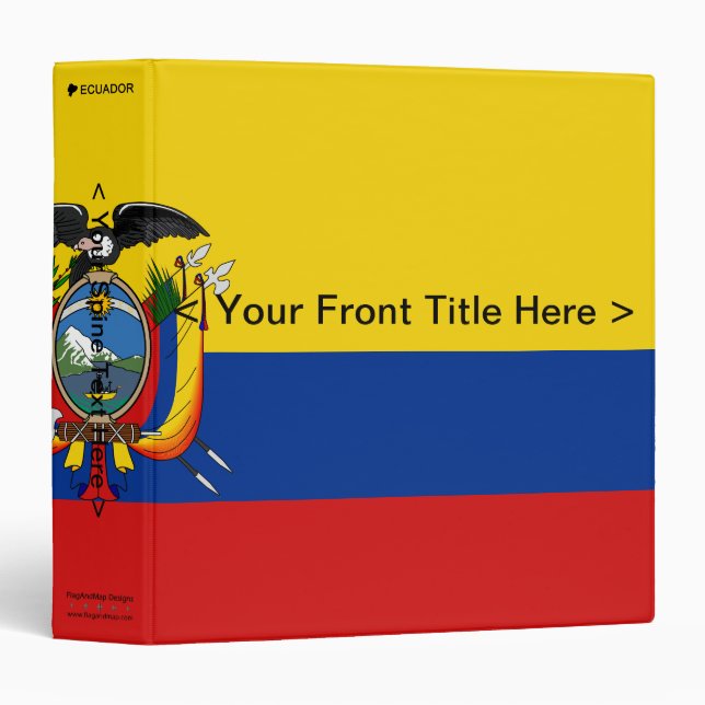 Ecuador Flag Binder (Front/Spine)