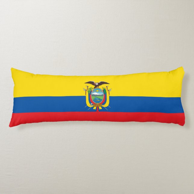 Ecuador Flag Body Pillow (Front)