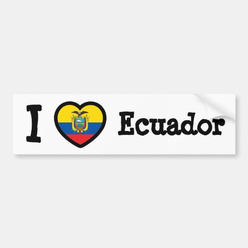 Ecuador Flag Bumper Sticker