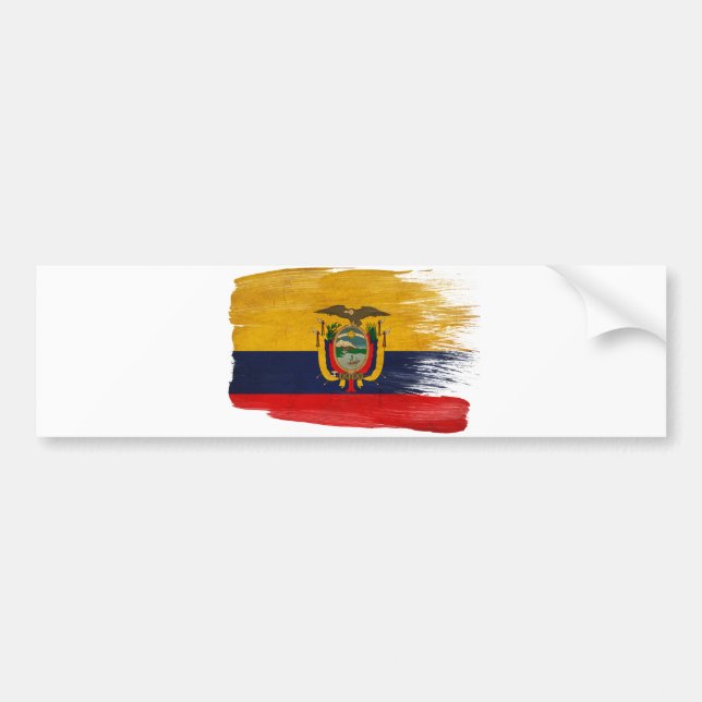 Ecuador Flag Bumper Sticker (Front)