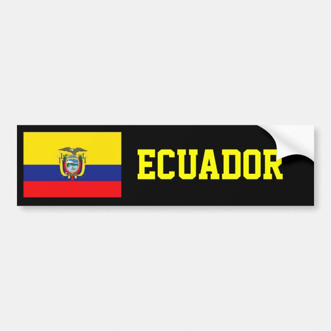 Ecuador flag bumper sticker (Front)