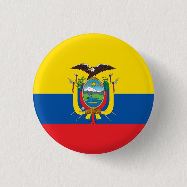 Ecuador Flag Button (Front)