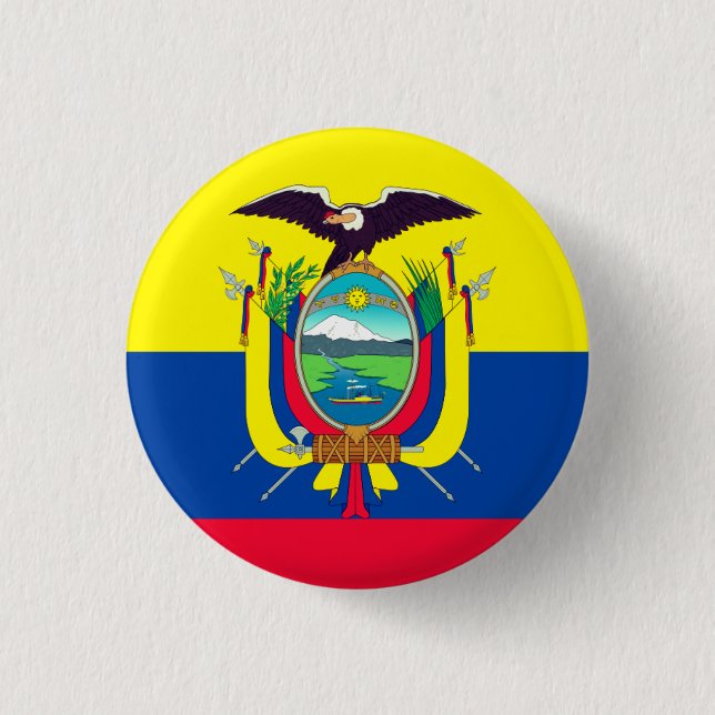 Ecuador Flag Button (Front)