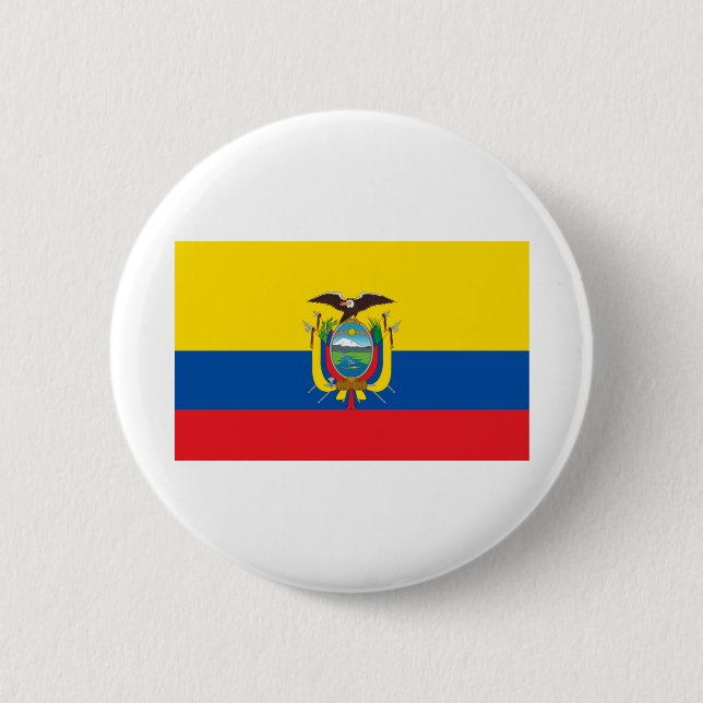 Ecuador Flag Button (Front)