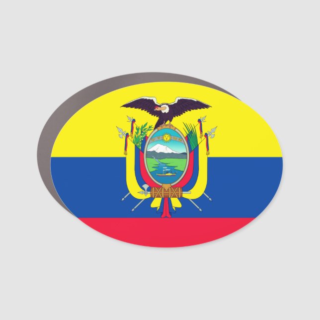 Ecuador Flag Car Magnet (Front)