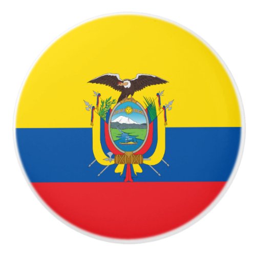 Ecuador Flag Ceramic Knob