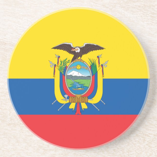 Ecuador Flag Coaster (Front)