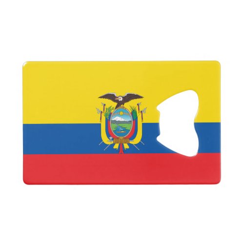 Ecuador Flag Credit Card Bottle Opener