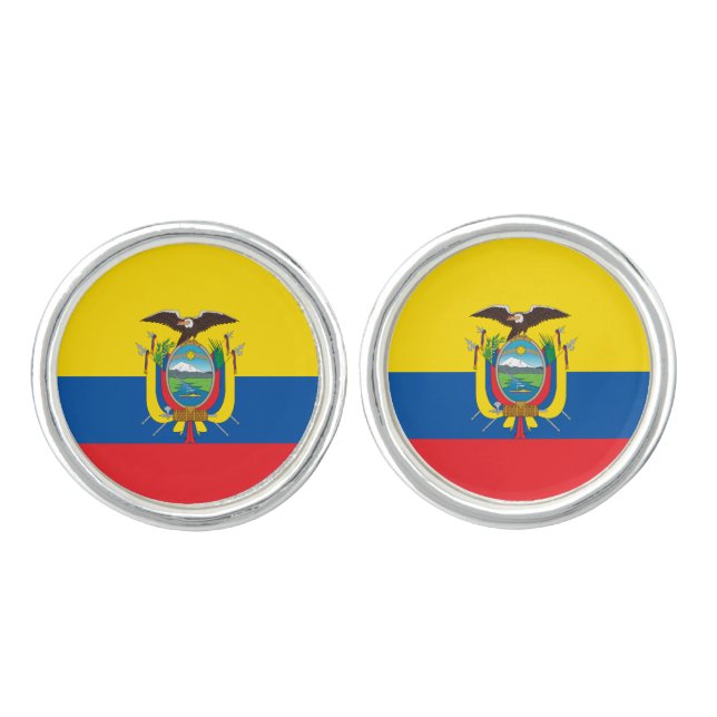 Ecuador Flag Cufflinks (Front)