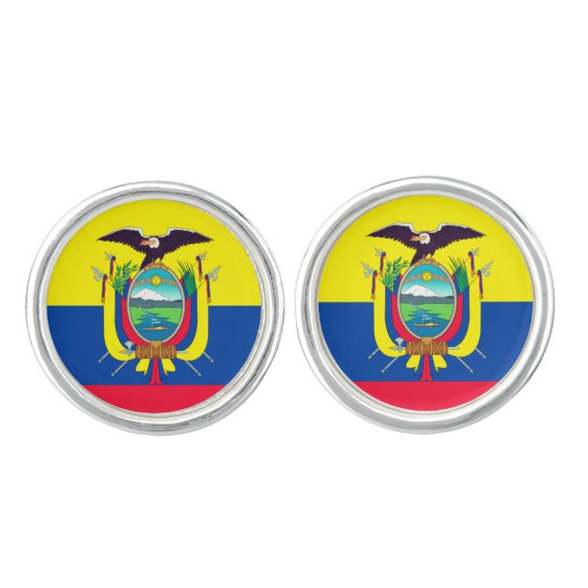 Ecuador Flag Cufflinks (Front)