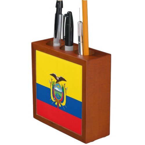 Ecuador Flag Desk Organizer