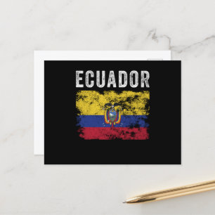 Ecuador Flag Distressed Ecuadorian Flag Postcard