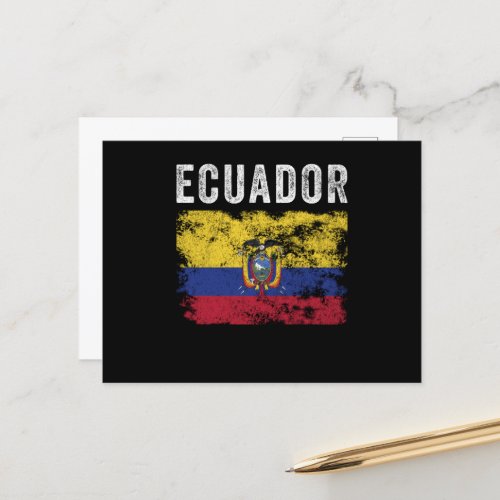 Ecuador Flag Distressed Ecuadorian Flag Postcard