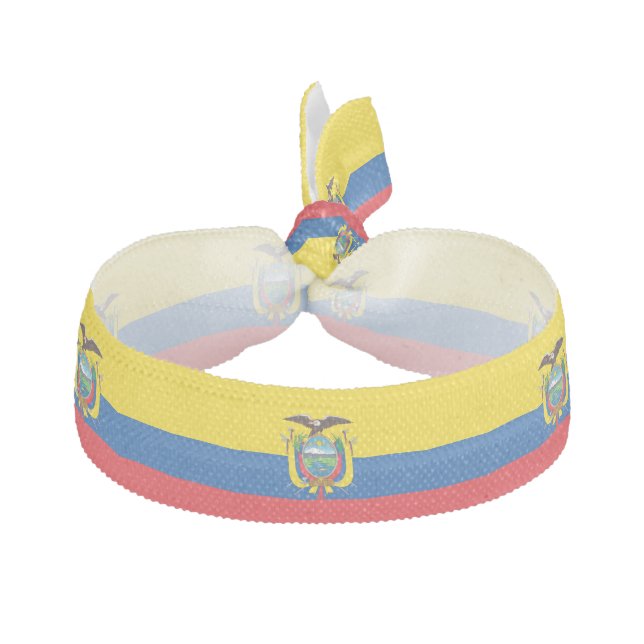 Ecuador Flag Elastic Hair Tie (Front)