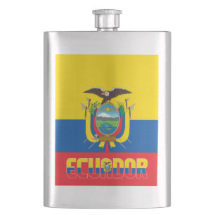 Ecuador Flag Elegant Patriotic Flask