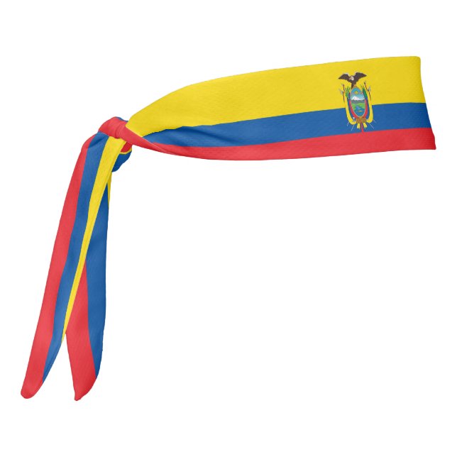 Ecuador Flag Elegant Patriotic Tie Headband (Rotate 270)