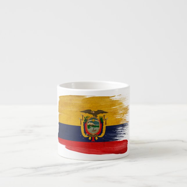 Ecuador Flag Espresso Cup (Front)