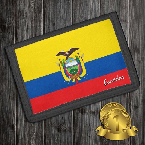 Ecuador flag fashion Ecuador patriots  sports Trifold Wallet