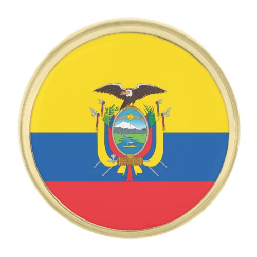 Ecuador Flag Gold Finish Lapel Pin