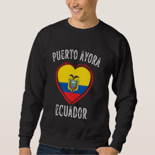 Ecuador Flag Heart Puerto Ayora City Sweatshirt