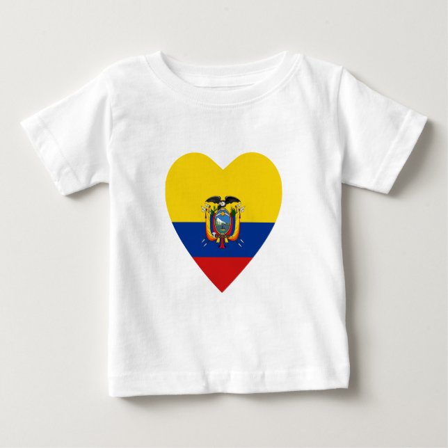 Ecuador Flag Heart T-Shirt (Front)