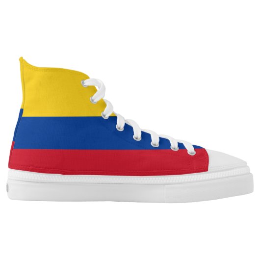Ecuador Flag High-Top Sneakers (Left Shoe Inside)