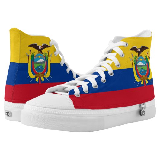 Ecuador Flag High-Top Sneakers (Pair)