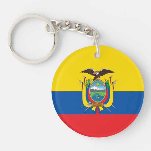 Ecuador Flag Keychain (Front)