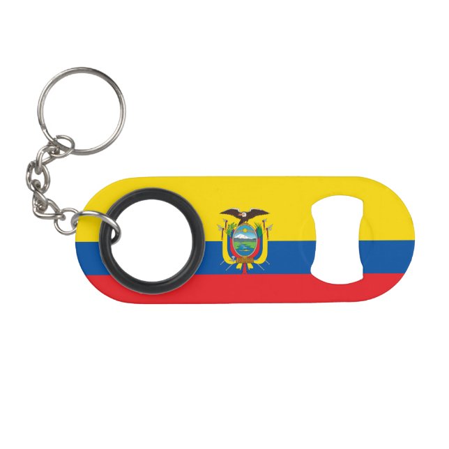 Ecuador Flag Keychain Bottle Opener (Front (Horizontal))